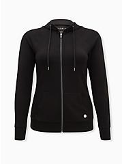 Plus Size Cupro Active Zip Jacket, BLACK, hi-res
