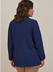 Studio Crepe Jersey Classic Shawl Collar Blazer, MEDEVIAL BLUE, alternate