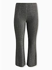 Plus Size Pull-On Flare Stretch Lurex High-Rise Pant, DEEP BLACK, hi-res