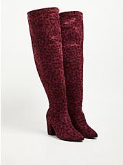 Plus Size Pointed Toe Over-The-Knee Boot (WW), BURGUNDY, hi-res