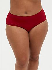 Red Satin Bow Cutout Cheeky Panty, , alternate