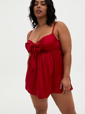 Plus Size - Red Bow Babydoll - Torrid