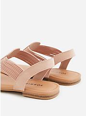 Plus Size Blush Pink Elastic Band T-Strap Sandal (WW), BLUSH, alternate