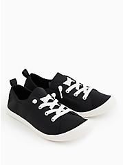 Stretch Knit Ruched Sneaker (WW), BLACK, alternate