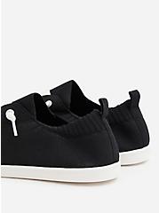 Plus Size Stretch Knit Ruched Sneaker (WW), BLACK, alternate