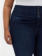 Plus Size Corset Skinny Jean - Premium Stretch Dark Wash, CANARY WHARF, alternate