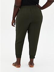 Plus Size Relaxed Fit Jogger - Dressy Twill Forest Green , ROSIN, alternate