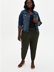 Relaxed Fit Jogger - Dressy Twill Forest Green , ROSIN, alternate