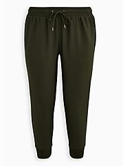 Plus Size Relaxed Fit Jogger - Dressy Twill Forest Green , ROSIN, hi-res