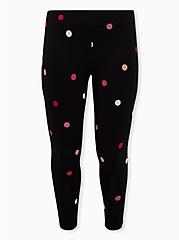 Plus Size Premium Legging - Multi Sweetheart Dots Black , MULTI, hi-res