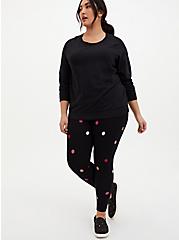 Plus Size Premium Legging - Multi Sweetheart Dots Black , MULTI, hi-res