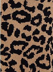 Plus Size Leopard Collar Longline Sweater Coat, LEOPARD, alternate