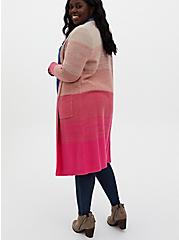 Plus Size - Pink Ombre Stripe Slouchy Duster Sweater - Torrid