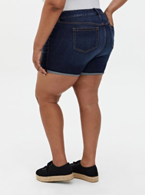 black denim shorts womens plus size