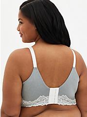 Heather Grey White Lace 360° Back Smoothing™ Lightly Lined Wire-Free Bra , HEATHER GREY, alternate