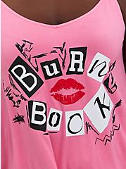 Plus Size Mean Girls Burn Book Pink Jersey Sleep Tank, PINK, alternate