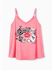 Plus Size Mean Girls Burn Book Pink Jersey Sleep Tank, PINK, hi-res