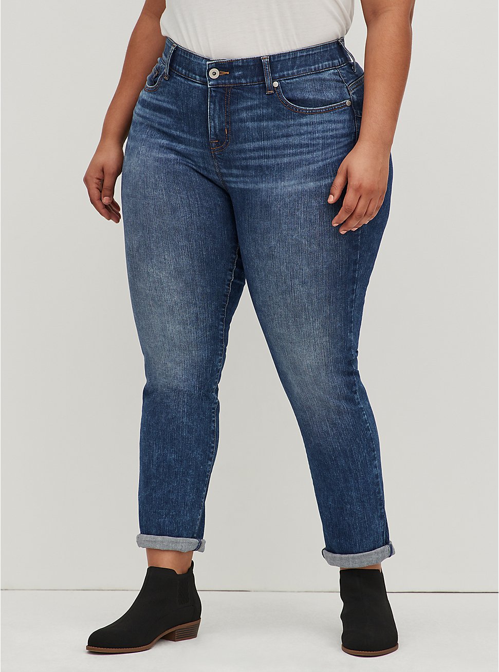 Plus Size - Bombshell Straight Jean - Premium Stretch Medium Wash - Torrid