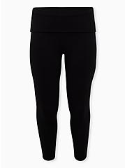 Premium Legging - Foldover Waistband Black, BLACK, hi-res