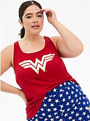 Wonder Woman Multi Jersey Sleep Tank, JESTER RED, hi-res