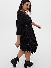 Mini Super Soft Skater Dress, BLACK STAR, alternate