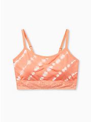 Coral Tie-Dye Lightly Padded Seamless Bralette, , hi-res