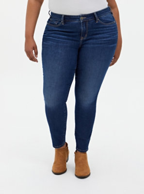 Plus Size - Mid Rise Skinny Jean - Vintage Stretch Medium Wash - Torrid