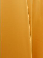 Plus Size Golden Yellow Satin Tea Length Skirt, GOLD, alternate