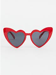 Heart Shape Sunglass, RED, alternate