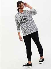 Can't I'm Busy Grey Camo Triblend Hoodie, CAMO, alternate