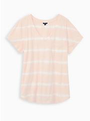 Pocket Tunic - Heritage Slub Stripe Tie-Dye Light Peach Pink, MULTI, hi-res