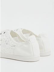 Riley - White Crochet Ruched Sneaker (WW), WHITE, alternate