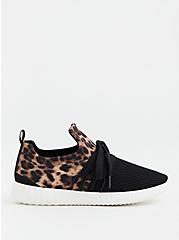 Plus Size Leopard Lace-Up Sneaker (WW), ANIMAL, alternate
