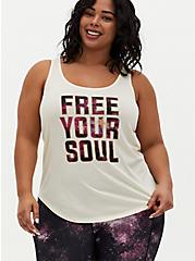 Free Your Soul Ivory Wicking Active Tank, IVORY, alternate