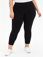Plus Size Crop Premium Comfort Legging - Black, BLACK, hi-res