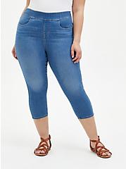 Plus Size Crop Lean Jean Skinny Super Soft High-Rise Jean, HIP HUGGER, hi-res