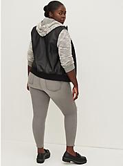 Plus Size Bombshell Skinny Jean - Super Soft Grey with Destructured Hem, SMOKE AND MIRRORS, alternate