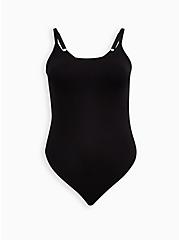 Plus Size Seamless Thong Bodysuit - Black, RICH BLACK, hi-res