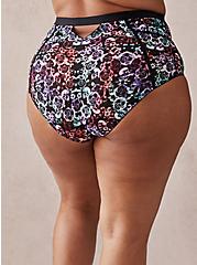 Simply Mesh High-Rise Cheeky Panty, MIRRORED SKULL FLORAL, alternate