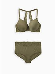 Wide Lace Trim Brief Panty - Second Skin Olive, DUSTY OLIVE, alternate