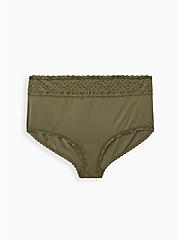 Wide Lace Trim Brief Panty - Second Skin Olive, DUSTY OLIVE, hi-res