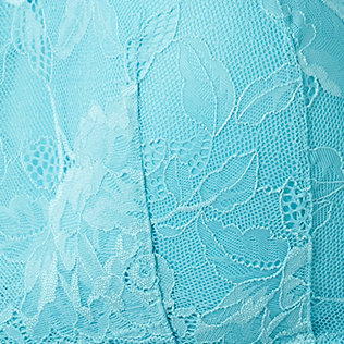 Wire-Free Lightly Lined Floral Lace Longline 360° Back Smoothing™ Bra, SEA JET BLUE, swatch