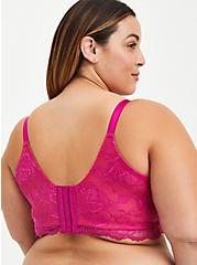 Lightly Lined Lace Wire-Free Bra - Pink with 360° Back Smoothing™, FESTIVAL FUSCHIA, alternate