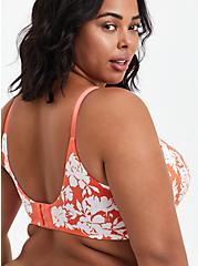 Lightly Lined Wire-Free Bra - Microfiber Floral Coral with 360° Back Smoothing™, SILHOUETTE FLORAL, alternate