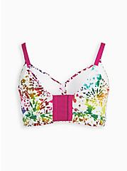 Celebrate Love Lightly Lined Longline Wire-Free Bra - White Tie Dye with 360° Back Smoothing™ , TIE DYE EXPLOSION WHITE, alternate