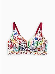 Celebrate Love Lightly Lined Longline Wire-Free Bra - White Tie Dye with 360° Back Smoothing™ , TIE DYE EXPLOSION WHITE, hi-res