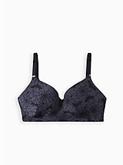 Wire-Free Push-Up Print 360° Back Smoothing™ Bra , WEBS BATS CHARCOAL, hi-res