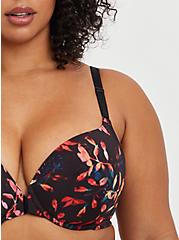 Plus Size Lightly Lined Front Closure T-Shirt Bra - 360° Back Smoothing™ Floral Leaves , LEAVES - MULTI, alternate