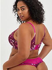 Push-Up T-Shirt Bra - Water Leaves Fuchsia with 360° Back Smoothing™ , LEAVES - MULTI, alternate
