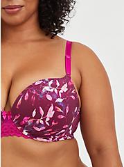 Plus Size Push-Up T-Shirt Bra - Water Leaves Fuchsia with 360° Back Smoothing™ , LEAVES - MULTI, alternate
